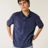 Boxy Crop Yıkanmış Polo