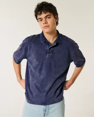 Boxy Crop Yıkanmış Polo