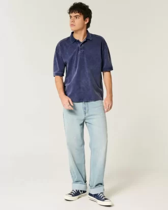 Boxy Crop Yıkanmış Polo