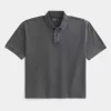 Boxy Crop Yıkanmış Polo