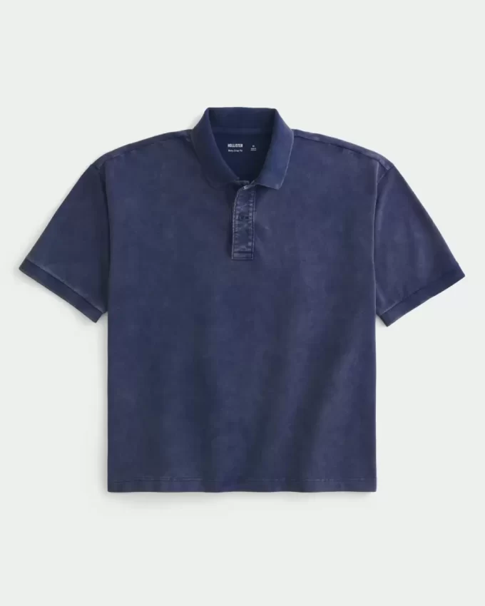 Boxy Crop Yıkanmış Polo