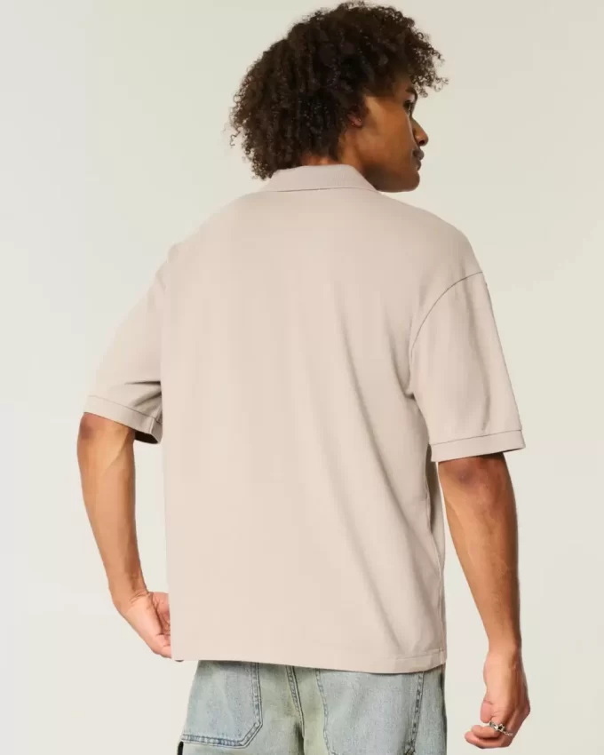 Boxy Crop Yıkanmış Polo
