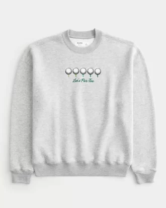 Boxy Golf Grafikli Mürettebat Sweatshirt