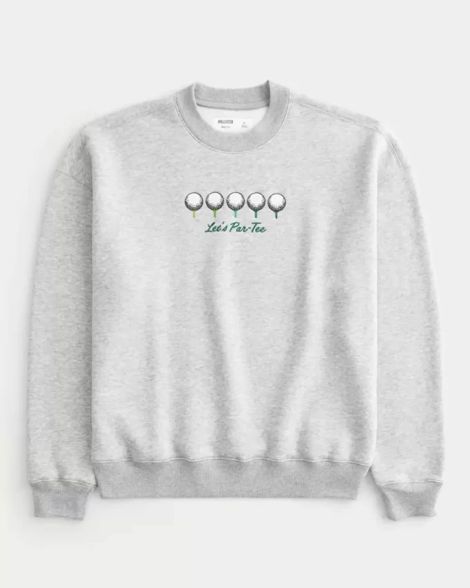 Boxy Golf Grafikli Mürettebat Sweatshirt