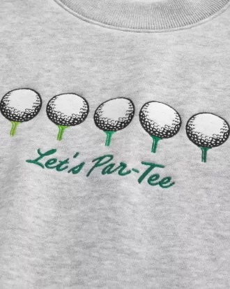 Boxy Golf Grafikli Mürettebat Sweatshirt