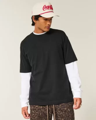 Boxy Heavyweight Cotton Crew Tişört