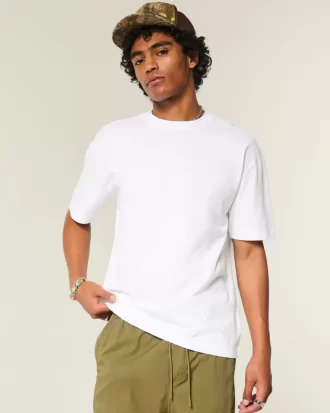 Boxy Heavyweight Cotton Crew Tişört