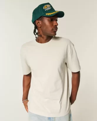Boxy Heavyweight Cotton Crew Tişört