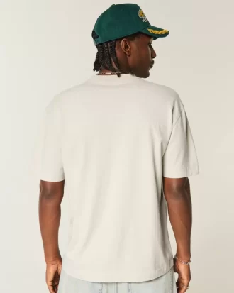 Boxy Heavyweight Cotton Crew Tişört