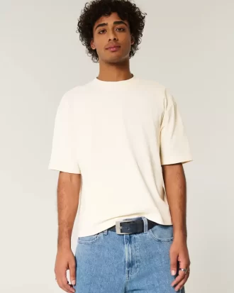Boxy Heavyweight Crop Crew Tişörtü