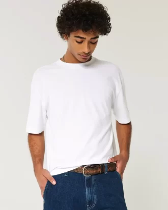 Boxy Heavyweight Crop Crew Tişörtü