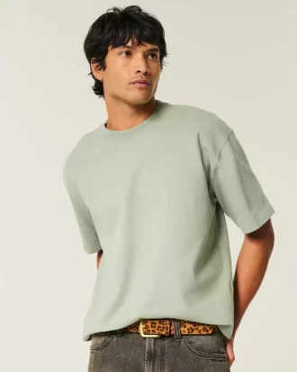 Boxy Heavyweight Crop Crew Tişörtü