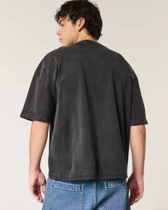 Boxy Heavyweight Crop Crew Tişörtü