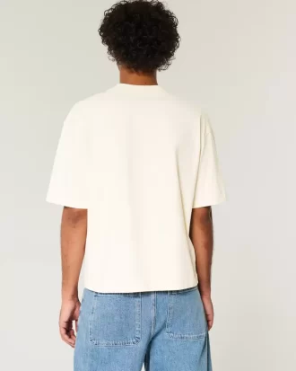 Boxy Heavyweight Crop Crew Tişörtü