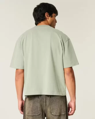 Boxy Heavyweight Crop Crew Tişörtü