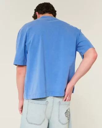 Boxy Heavyweight Crop Washed Crew Tişört