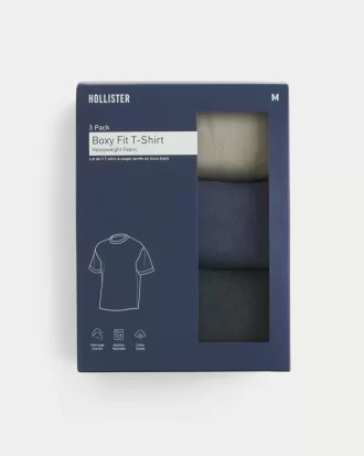 Boxy Heavyweight Yıkanmış Mürettebat Tişörtü 3’lü Paket