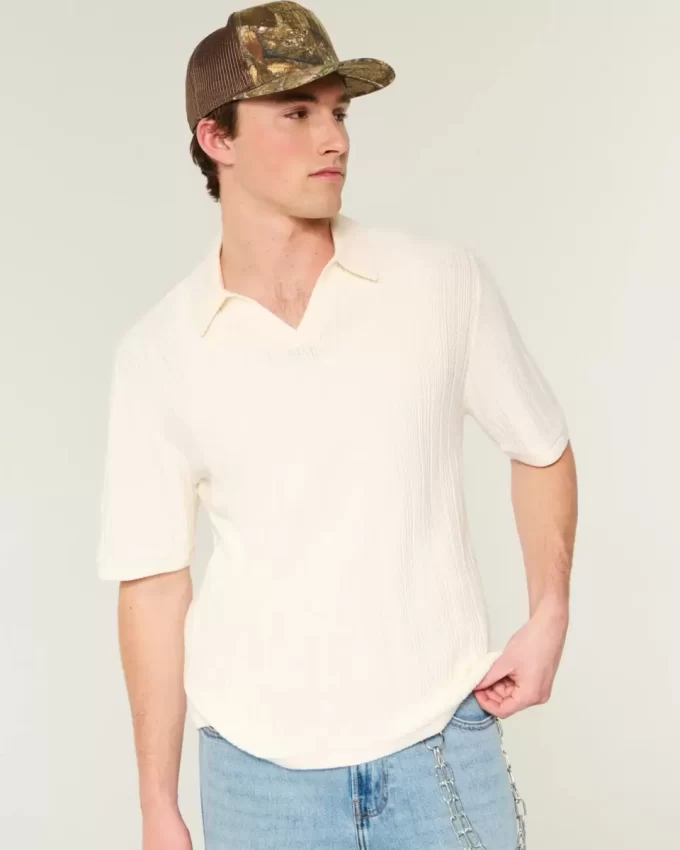 Boxy Kısa Kollu Kazak Polo