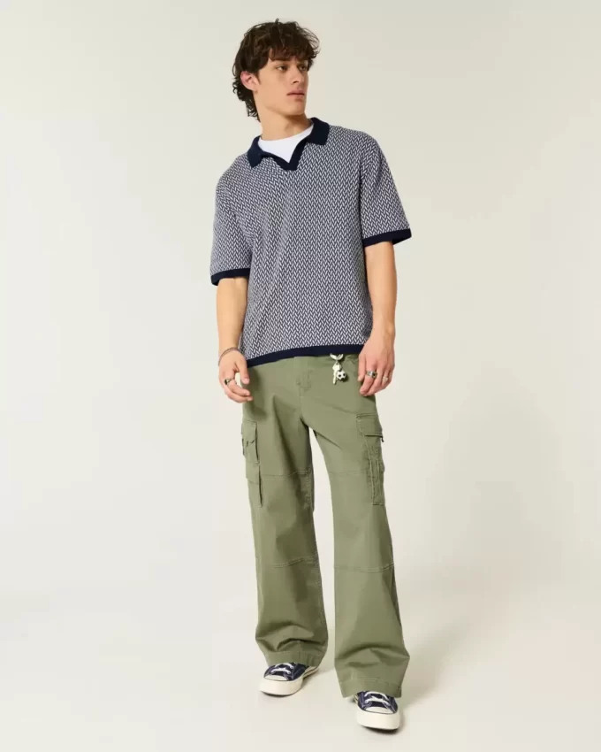 Boxy Kısa Kollu Kazak Polo