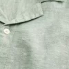 Boxy Kısa Kollu Keten Karışımlı Gömlek