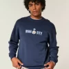 Boxy Manchester City FC Grafikli Mürettebat Sweatshirt’ü