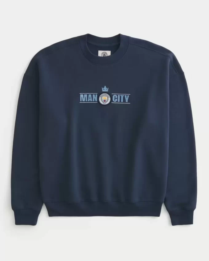 Boxy Manchester City FC Grafikli Mürettebat Sweatshirt’ü