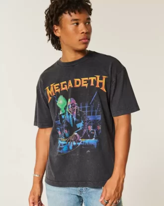 Boxy Megadeth Tour Grafik Tişört