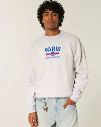 Boxy Paris Saint-Germain Grafikli Mürettebat Sweatshirt
