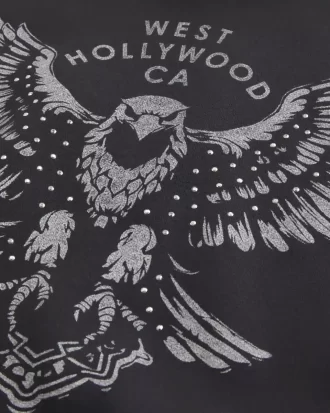 Boxy West Hollywood Grafik Kapüşonlu