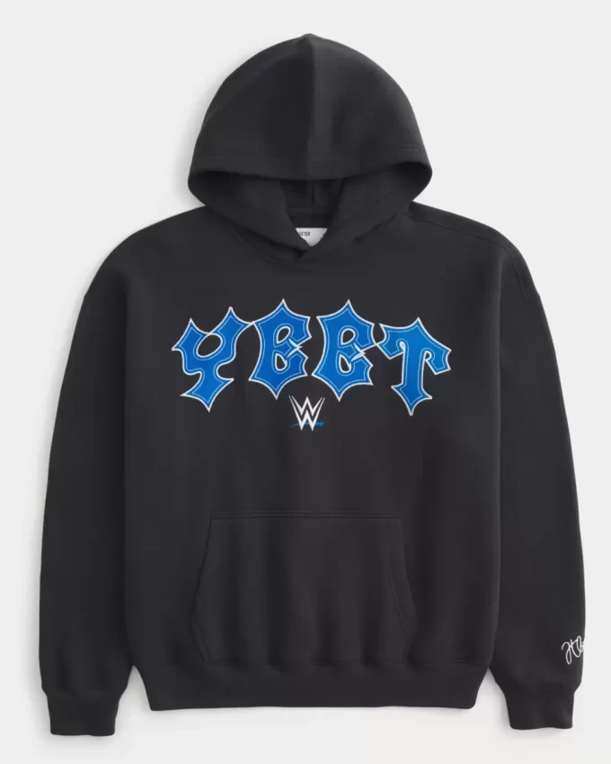 Boxy Yeet Grafik Kapüşonlu