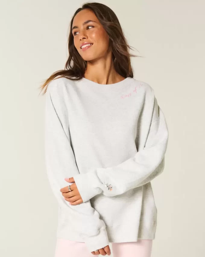 Büyük Boy ’26 Sınıfı Sırt Fiyonklu Sweatshirt