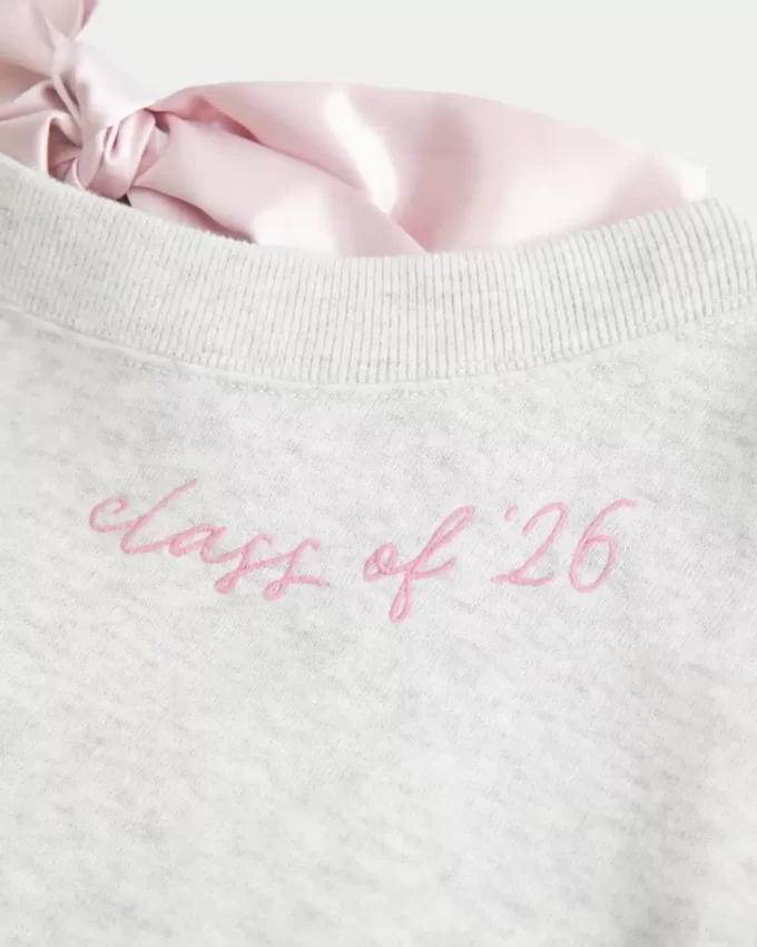 Büyük Boy ’26 Sınıfı Sırt Fiyonklu Sweatshirt