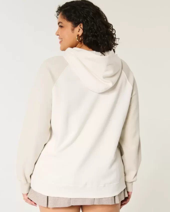 Büyük Boy ABD Grafik Kapüşonlu Sweatshirt