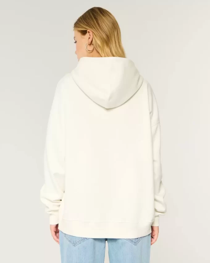 Büyük Boy ABD Grafik Kapüşonlu Sweatshirt
