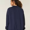 Büyük Boy Balıkçı Yaka Sweatshirt