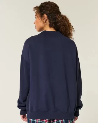 Büyük Boy Balıkçı Yaka Sweatshirt
