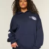 Büyük Boy Bear Lake Grafik Kapüşonlu Sweatshirt