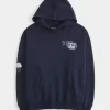 Büyük Boy Bear Lake Grafik Kapüşonlu Sweatshirt