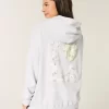 Büyük Boy I Heart LA Grafik Kapüşonlu Sweatshirt