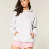 Büyük Boy I Heart LA Grafik Kapüşonlu Sweatshirt
