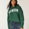 Büyük Boy Kıdemli Grafik Kapüşonlu Sweatshirt
