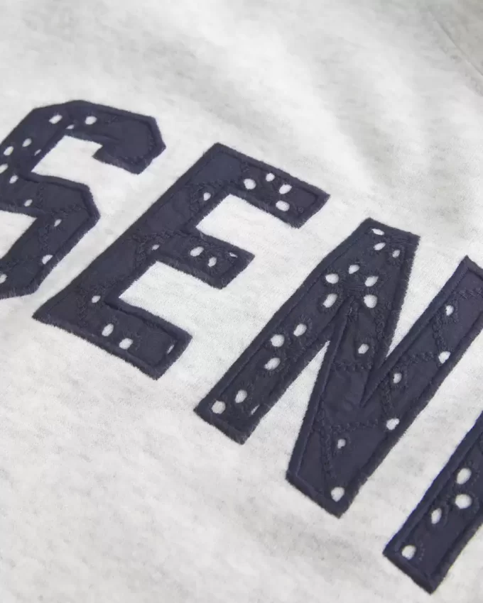 Büyük Boy Kıdemli Grafik Kapüşonlu Sweatshirt