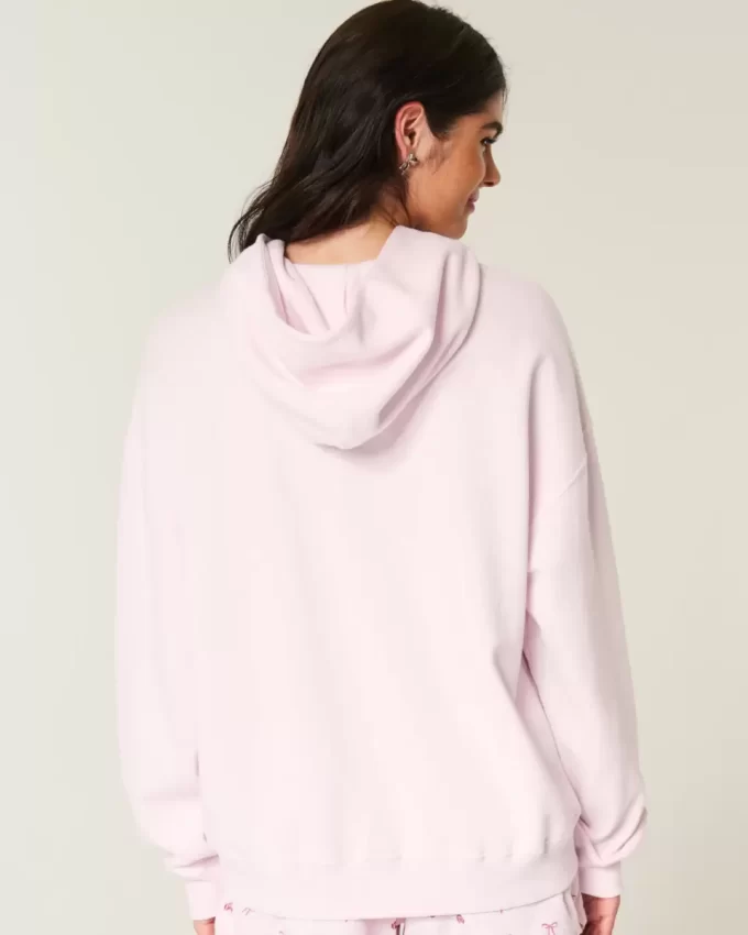 Büyük Boy Kıdemli Grafik Kapüşonlu Sweatshirt