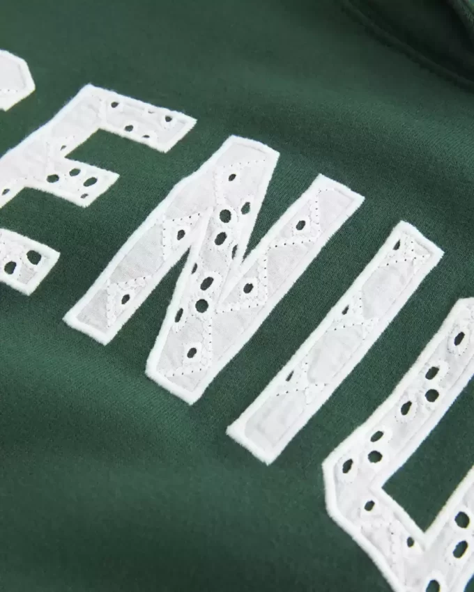 Büyük Boy Kıdemli Grafik Kapüşonlu Sweatshirt