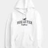 Büyük Boy Logo Grafikli Kapüşonlu Sweatshirt