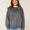 Büyük Boy Melek Kanatlı Grafikli Sweatshirt