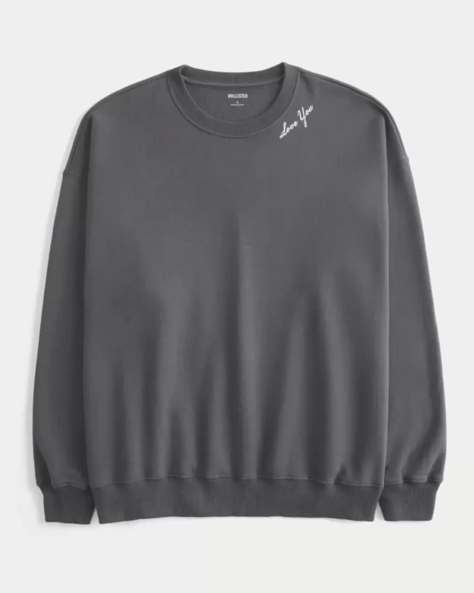 Büyük Boy Melek Kanatlı Grafikli Sweatshirt
