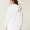 Büyük Boy NY Grafik Kapüşonlu Sweatshirt