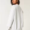 Büyük Boy Ocean Beach Grafikli Mürettebat Sweatshirt