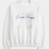 Büyük Boy Ocean Beach Grafikli Mürettebat Sweatshirt